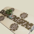 Hot sale flower linen printing dinning table runner